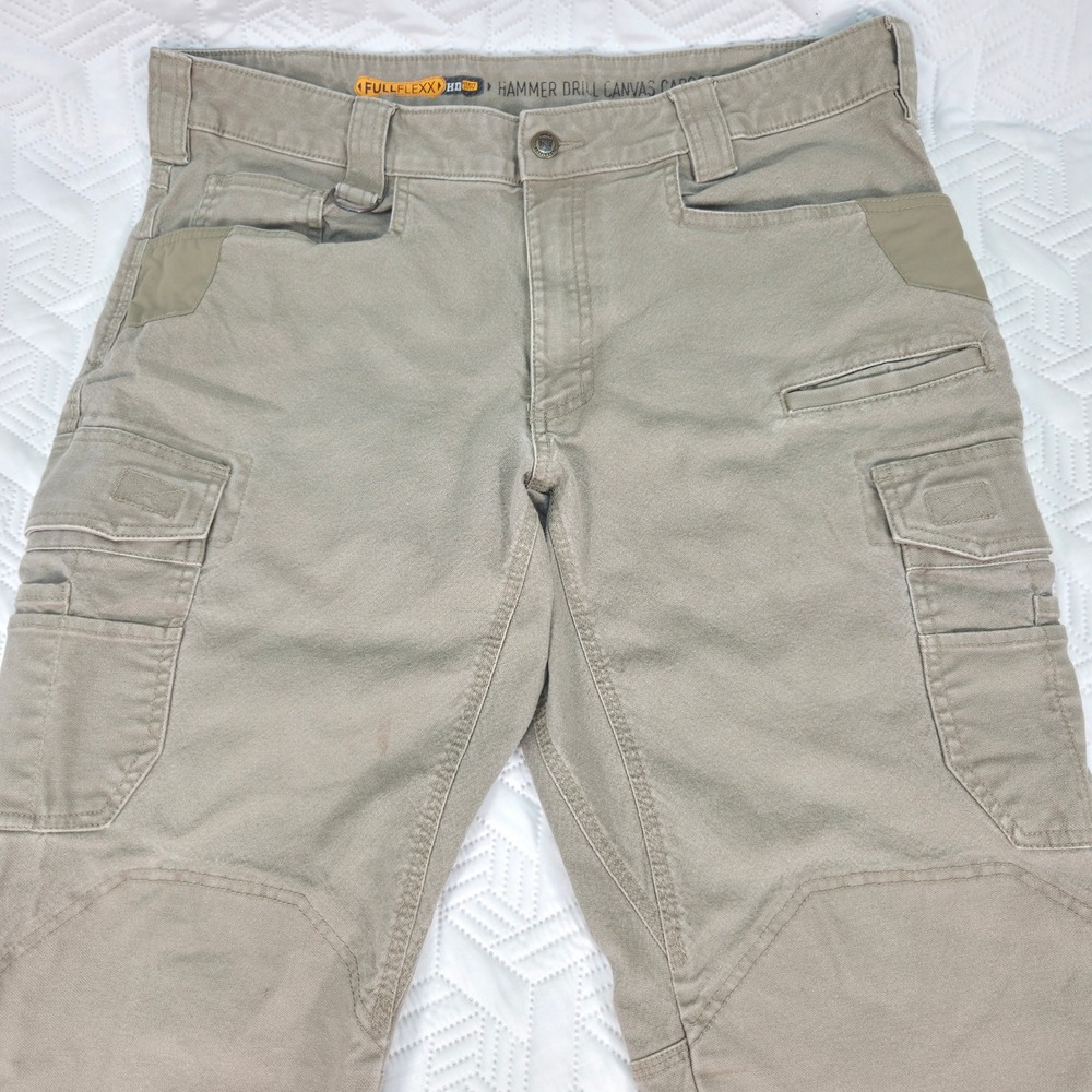 Noble Outfitters Pants Hammer Drill Canvas Cargo Mens 36x30 Khaki FullFlexx HD - Picture 2 of 11